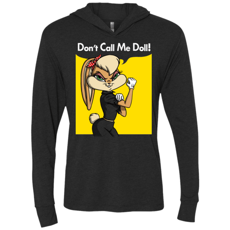 T-Shirts Vintage Black / X-Small Lola Dont Call me Doll Triblend Long Sleeve Hoodie Tee
