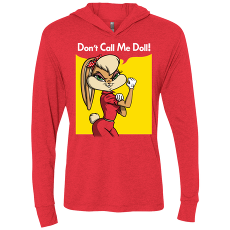 T-Shirts Vintage Red / X-Small Lola Dont Call me Doll Triblend Long Sleeve Hoodie Tee