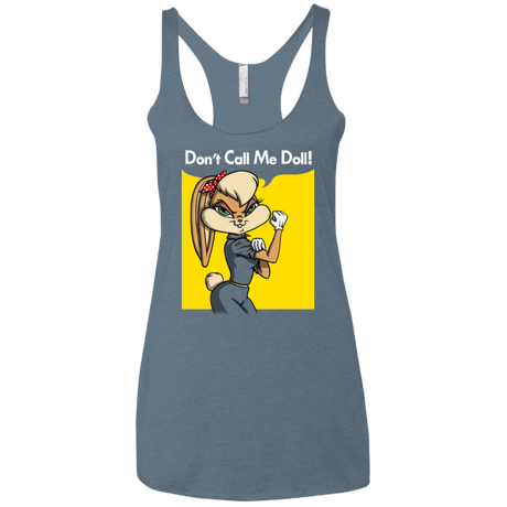 T-Shirts Indigo / X-Small Lola Dont Call me Doll Women's Triblend Racerback Tank