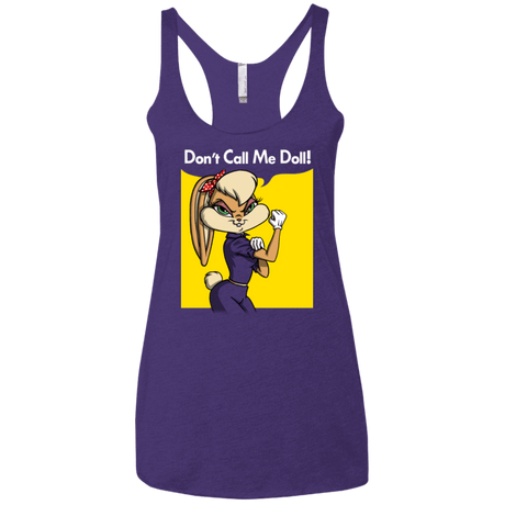 T-Shirts Purple Rush / X-Small Lola Dont Call me Doll Women's Triblend Racerback Tank
