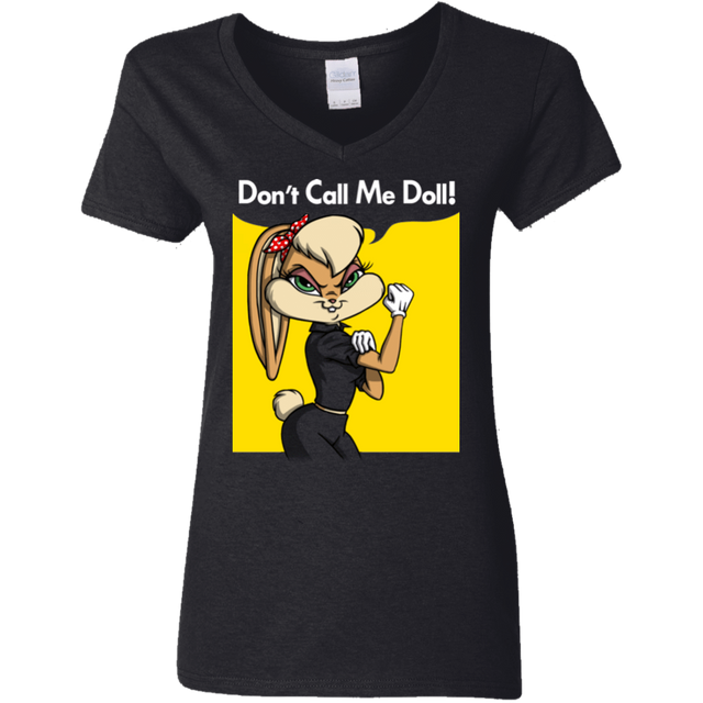 T-Shirts Black / S Lola Dont Call me Doll Women's V-Neck T-Shirt