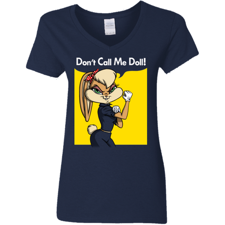 T-Shirts Navy / S Lola Dont Call me Doll Women's V-Neck T-Shirt