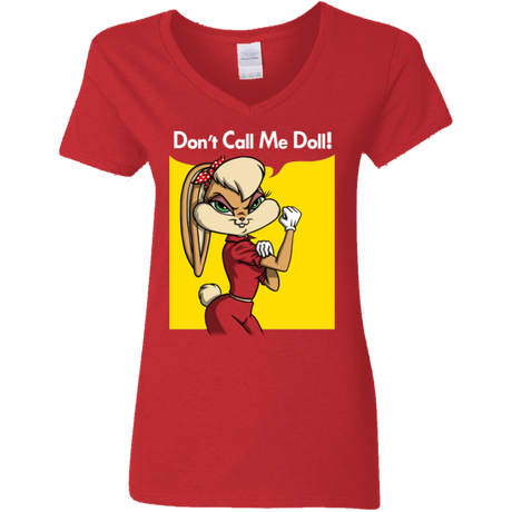 T-Shirts Red / S Lola Dont Call me Doll Women's V-Neck T-Shirt