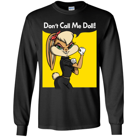 T-Shirts Black / YS Lola Dont Call me Doll Youth Long Sleeve T-Shirt
