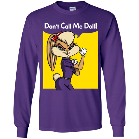 T-Shirts Purple / YS Lola Dont Call me Doll Youth Long Sleeve T-Shirt