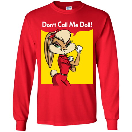 T-Shirts Red / YS Lola Dont Call me Doll Youth Long Sleeve T-Shirt