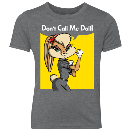 T-Shirts Premium Heather / YXS Lola Dont Call me Doll Youth Triblend T-Shirt
