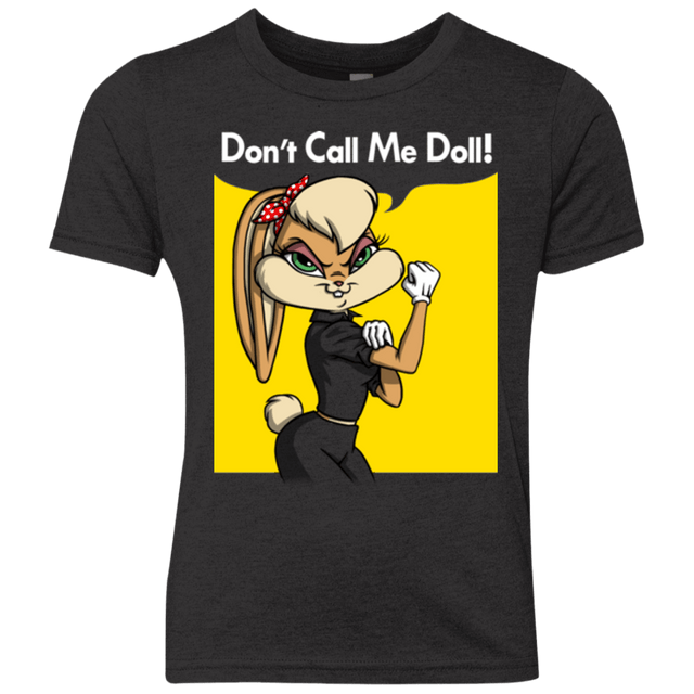 T-Shirts Vintage Black / YXS Lola Dont Call me Doll Youth Triblend T-Shirt