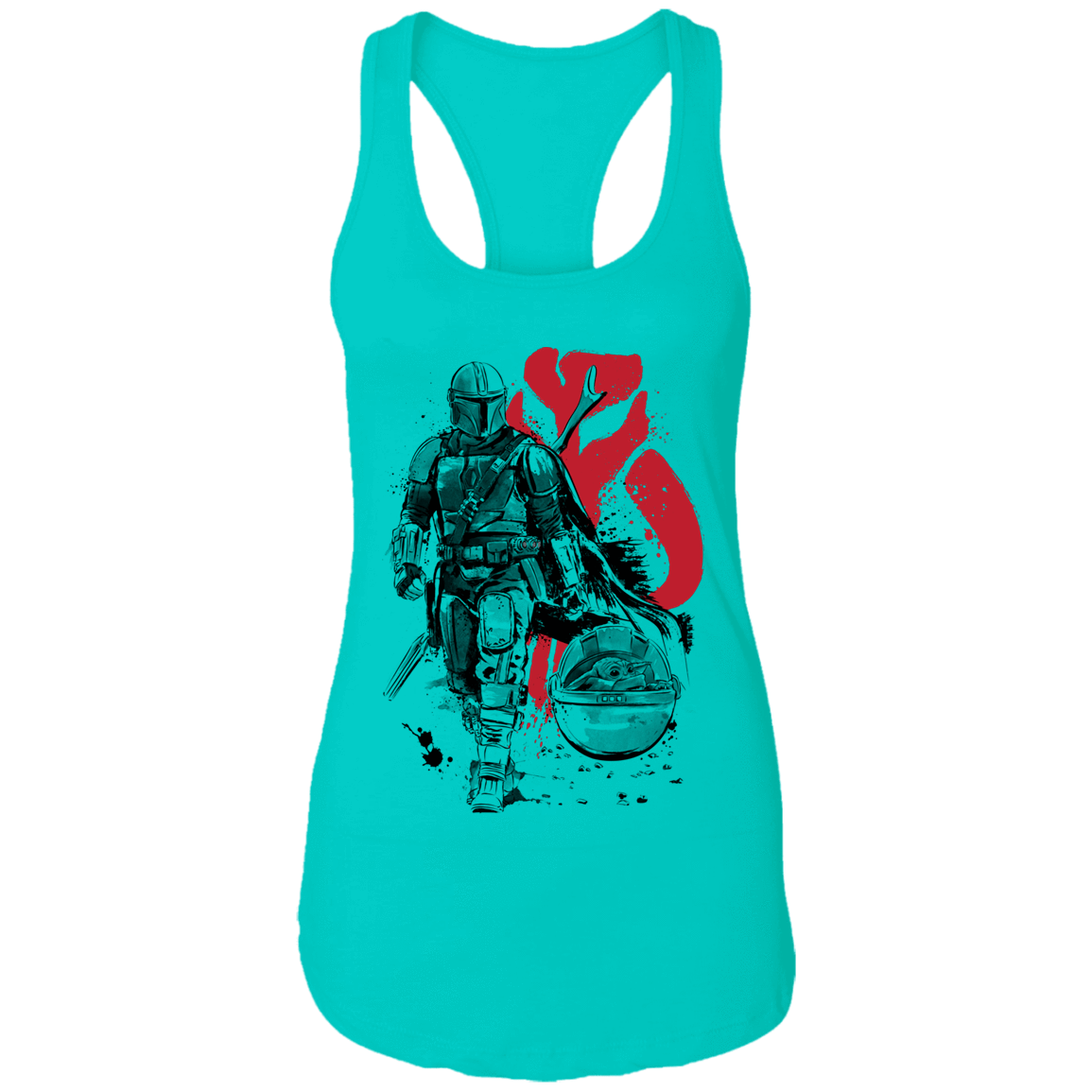 T-Shirts Tahiti Blue / X-Small Lone Hunter and Cub Women's Premium Racerback Tank