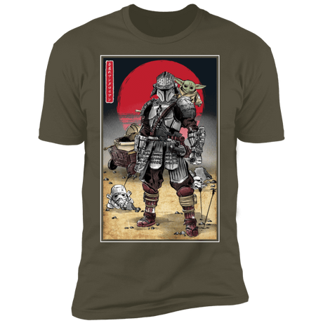T-Shirts Military Green / S Lone Ronin and Cub Men's Premium T-Shirt