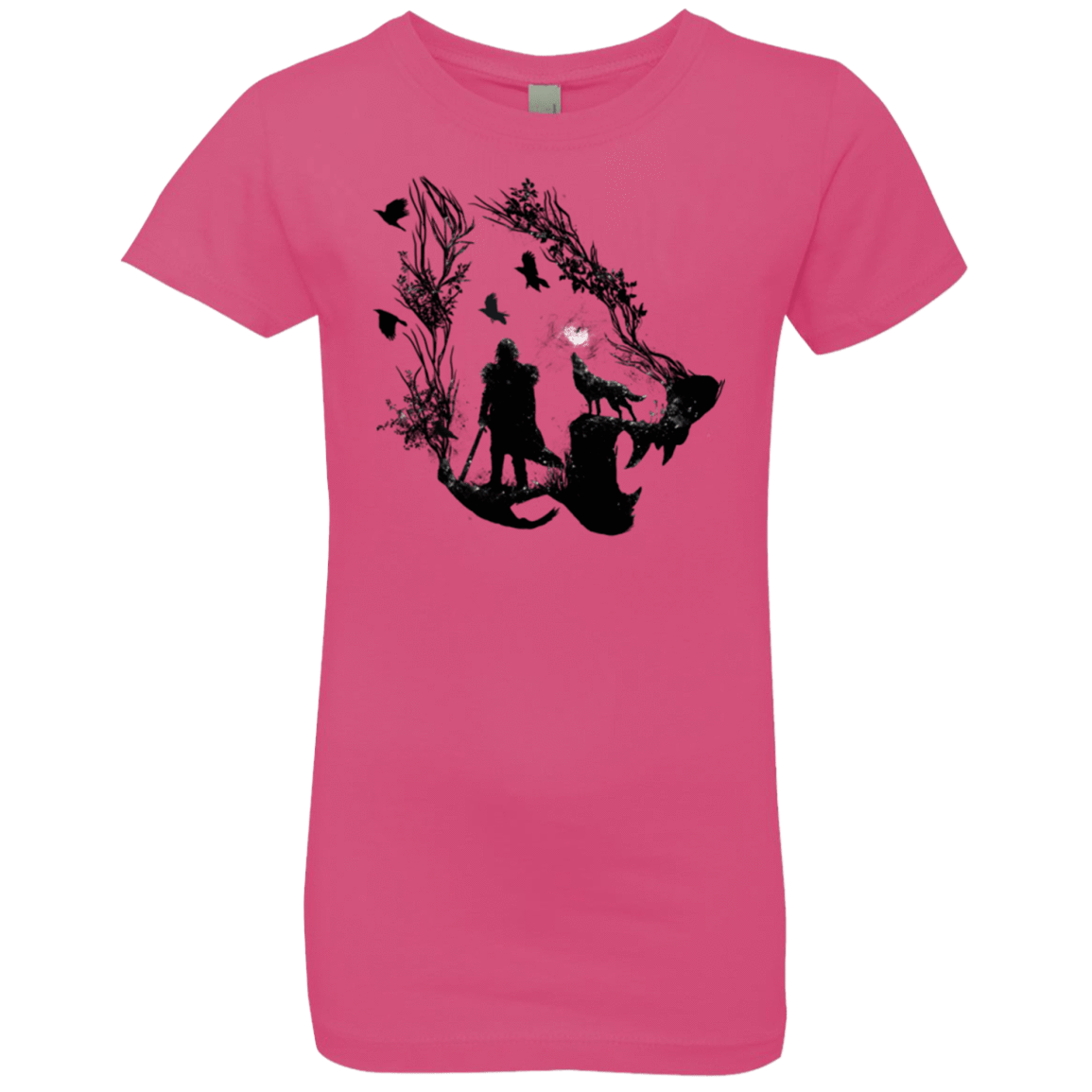 T-Shirts Hot Pink / YXS Lone wolf Girls Premium T-Shirt