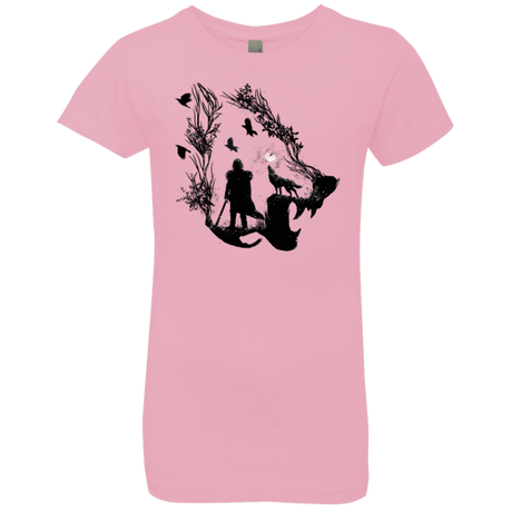 T-Shirts Light Pink / YXS Lone wolf Girls Premium T-Shirt