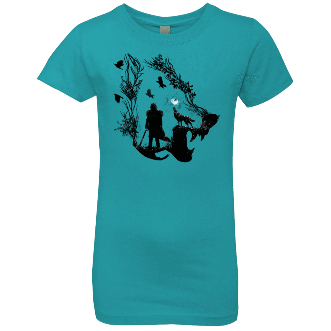 T-Shirts Tahiti Blue / YXS Lone wolf Girls Premium T-Shirt