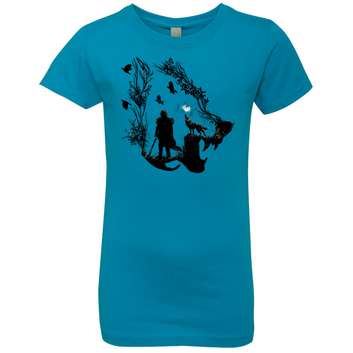 T-Shirts Turquoise / YXS Lone wolf Girls Premium T-Shirt