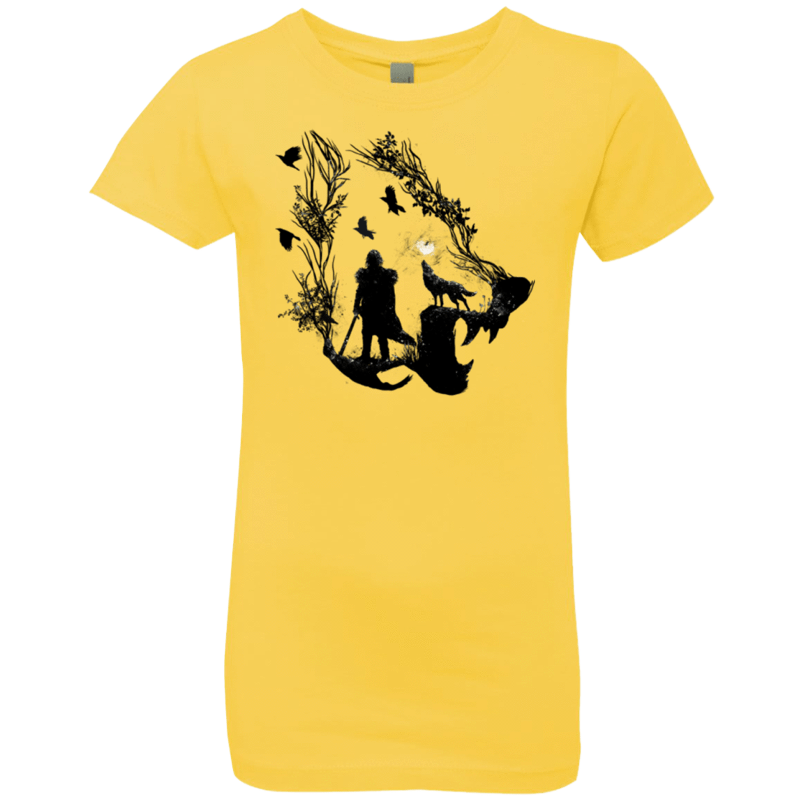 T-Shirts Vibrant Yellow / YXS Lone wolf Girls Premium T-Shirt