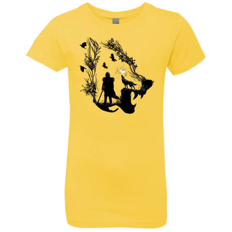 T-Shirts Vibrant Yellow / YXS Lone wolf Girls Premium T-Shirt