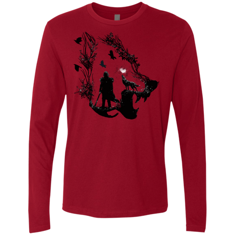 T-Shirts Cardinal / Small Lone wolf Men's Premium Long Sleeve