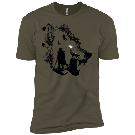 T-Shirts Military Green / X-Small Lone wolf Men's Premium T-Shirt