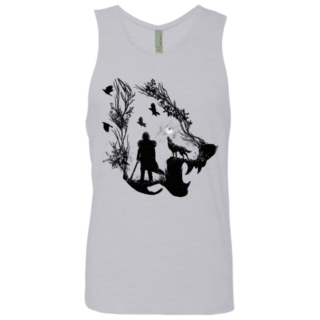 T-Shirts Heather Grey / Small Lone wolf Men's Premium Tank Top