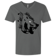 T-Shirts Heavy Metal / X-Small Lone wolf Men's Premium V-Neck