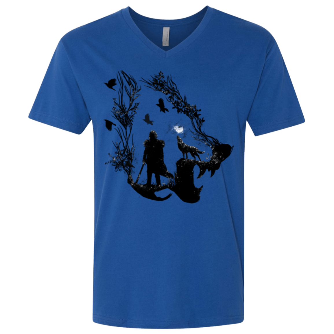 T-Shirts Royal / X-Small Lone wolf Men's Premium V-Neck