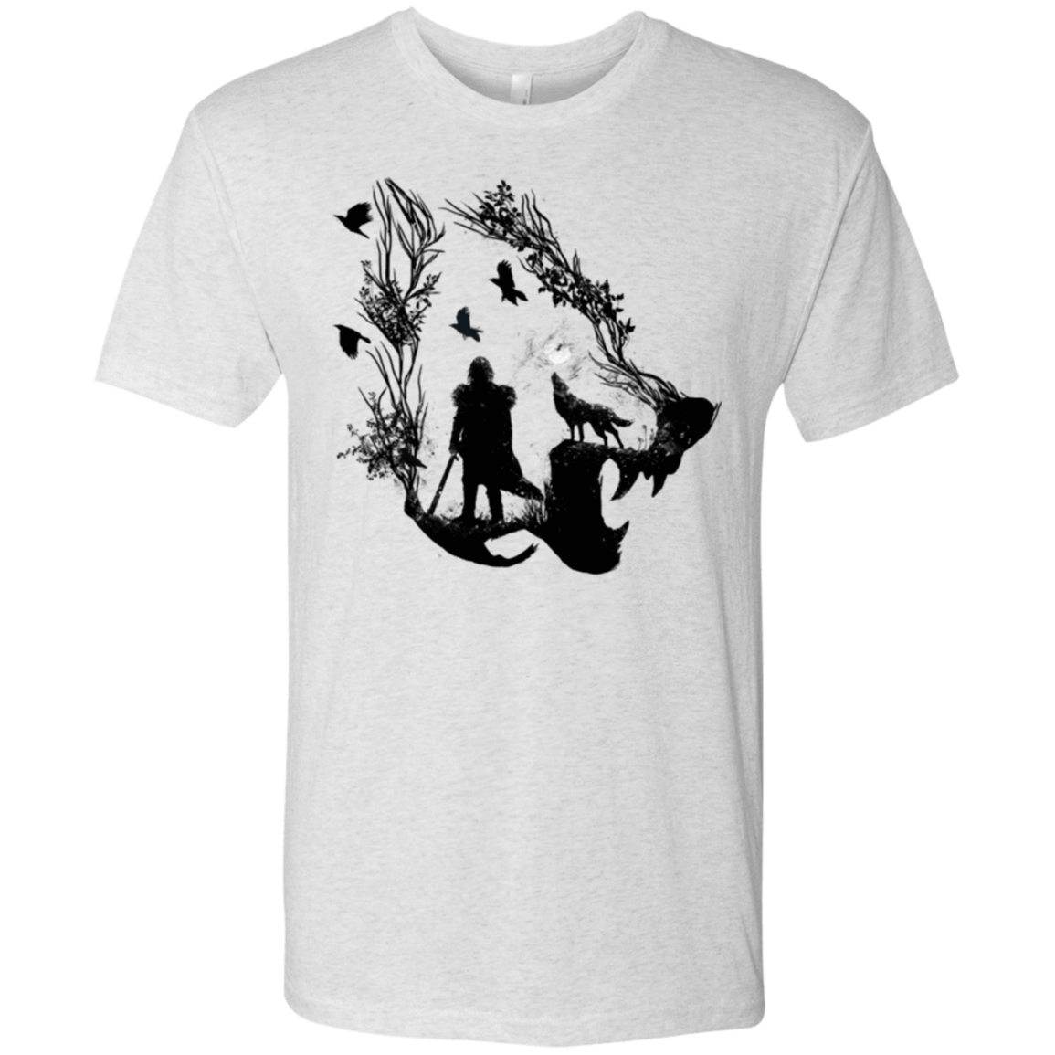 T-Shirts Heather White / Small Lone wolf Men's Triblend T-Shirt