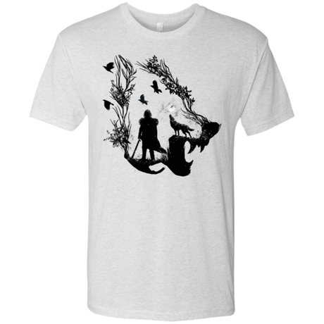 T-Shirts Heather White / Small Lone wolf Men's Triblend T-Shirt