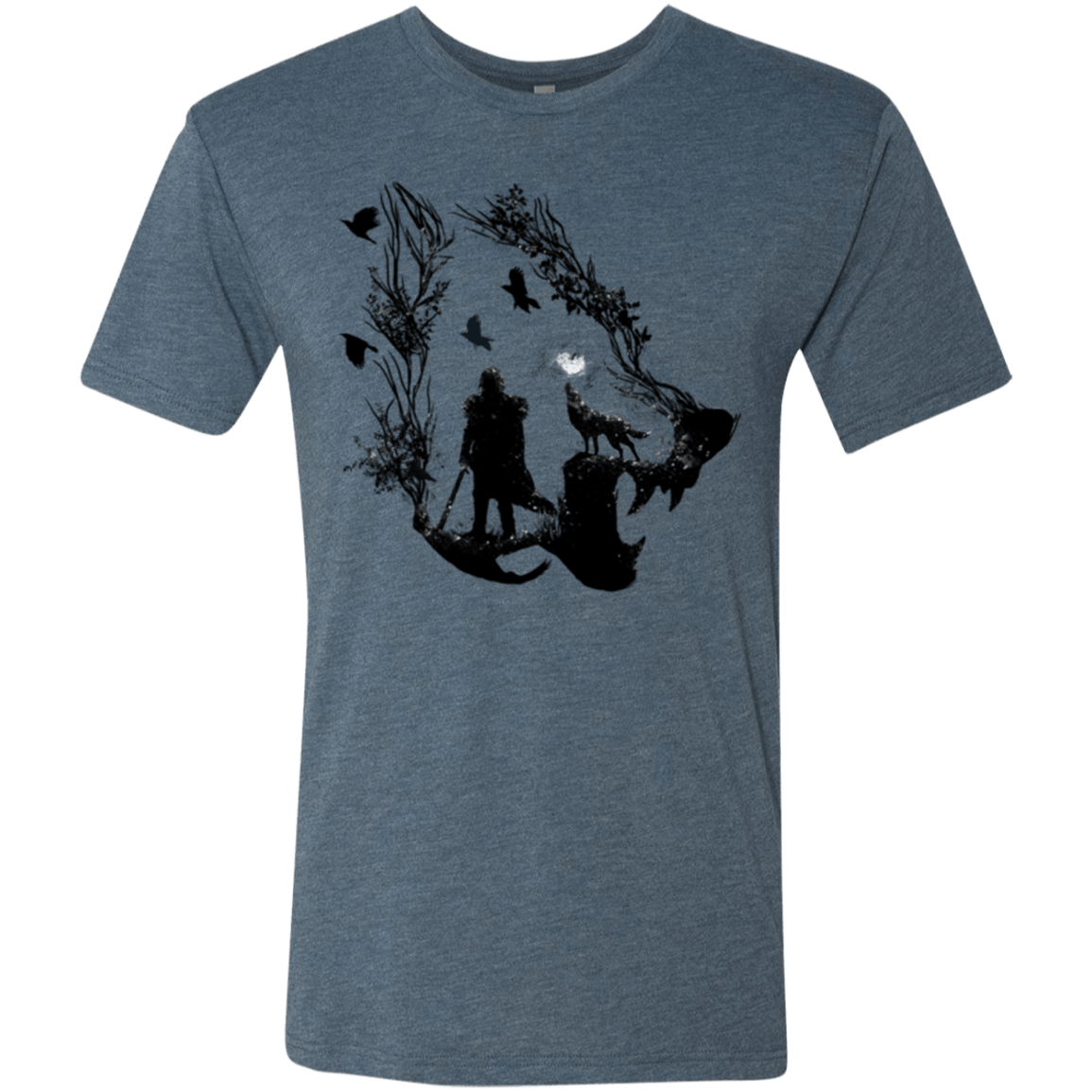 T-Shirts Indigo / Small Lone wolf Men's Triblend T-Shirt