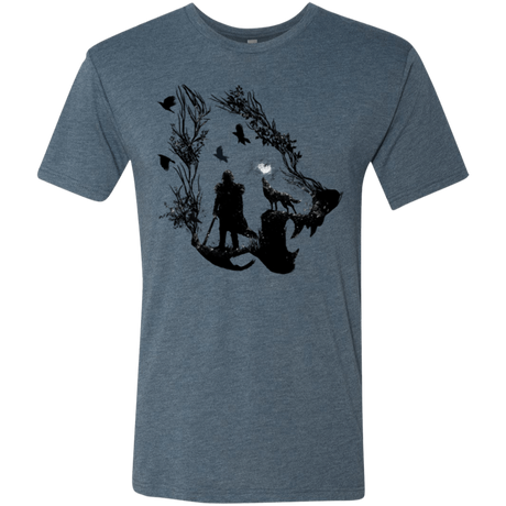 T-Shirts Indigo / Small Lone wolf Men's Triblend T-Shirt