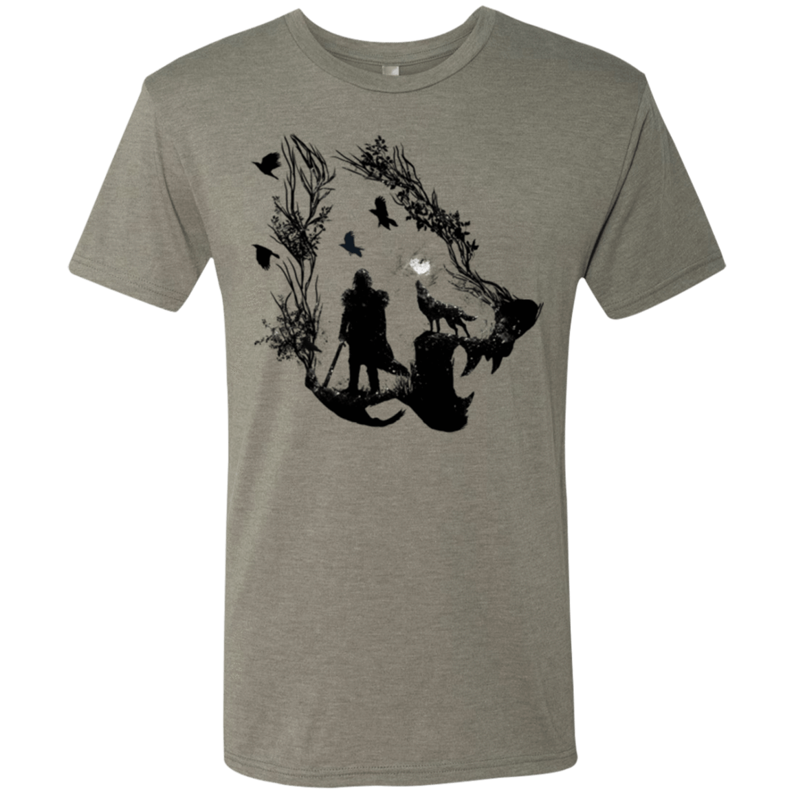 T-Shirts Venetian Grey / Small Lone wolf Men's Triblend T-Shirt