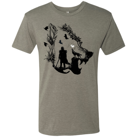T-Shirts Venetian Grey / Small Lone wolf Men's Triblend T-Shirt