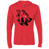 T-Shirts Vintage Red / X-Small Lone wolf Triblend Long Sleeve Hoodie Tee