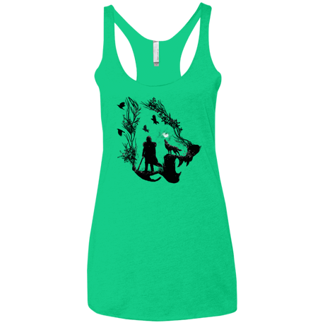 T-Shirts Envy / X-Small Lone wolf Women's Triblend Racerback Tank
