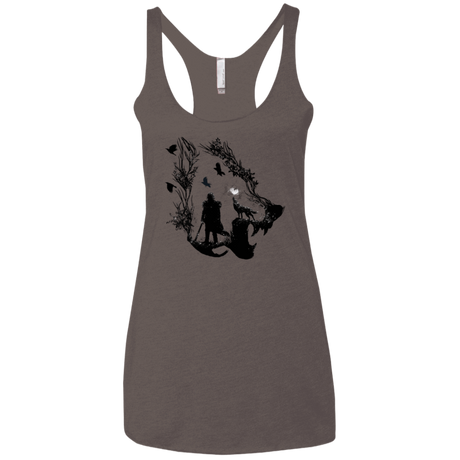 T-Shirts Macchiato / X-Small Lone wolf Women's Triblend Racerback Tank