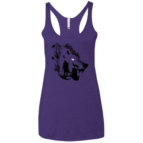 T-Shirts Purple / X-Small Lone wolf Women's Triblend Racerback Tank