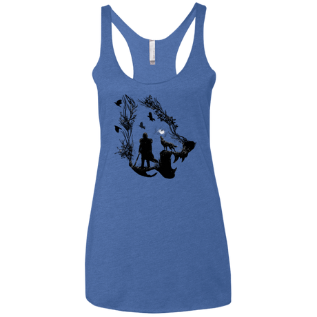 T-Shirts Vintage Royal / X-Small Lone wolf Women's Triblend Racerback Tank