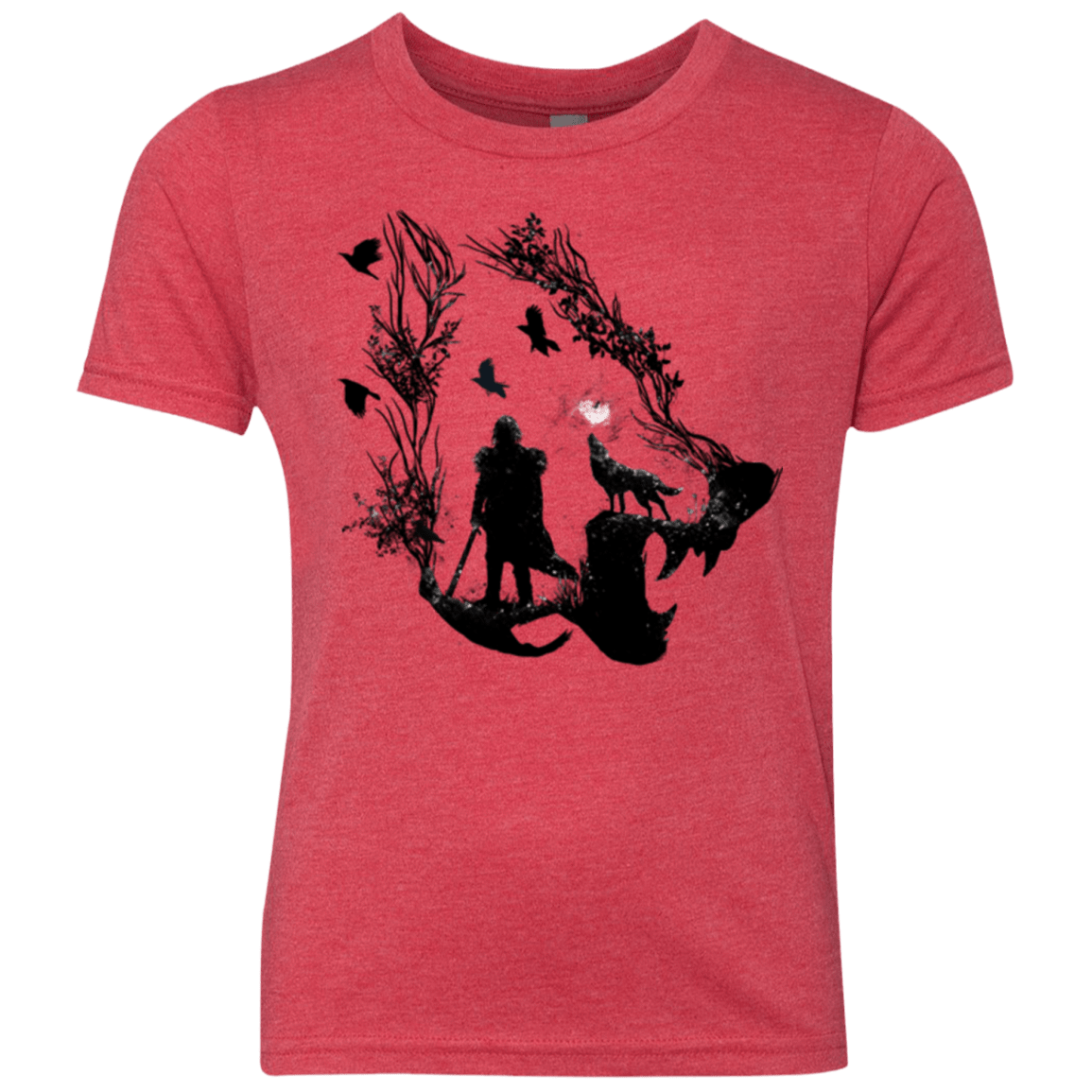 T-Shirts Vintage Red / YXS Lone wolf Youth Triblend T-Shirt