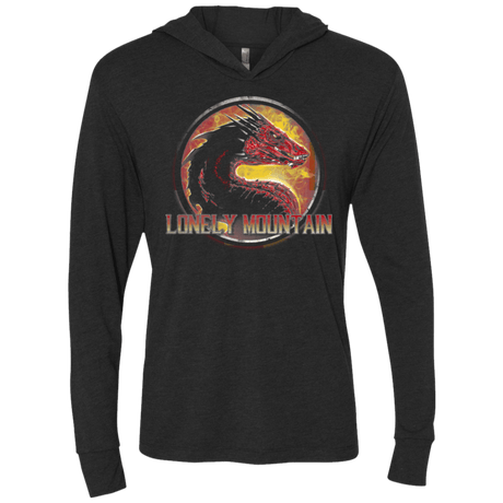 T-Shirts Vintage Black / X-Small Lonely Mountain Triblend Long Sleeve Hoodie Tee