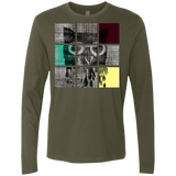 T-Shirts Military Green / S Looking Glass Owl Men's Premium Long Sleeve