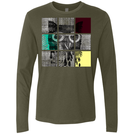 T-Shirts Military Green / S Looking Glass Owl Men's Premium Long Sleeve