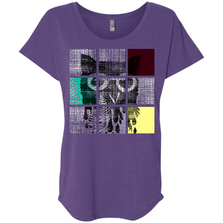 T-Shirts Purple Rush / X-Small Looking Glass Owl Triblend Dolman Sleeve