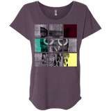 T-Shirts Vintage Purple / X-Small Looking Glass Owl Triblend Dolman Sleeve