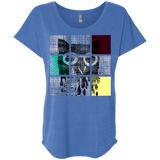 T-Shirts Vintage Royal / X-Small Looking Glass Owl Triblend Dolman Sleeve