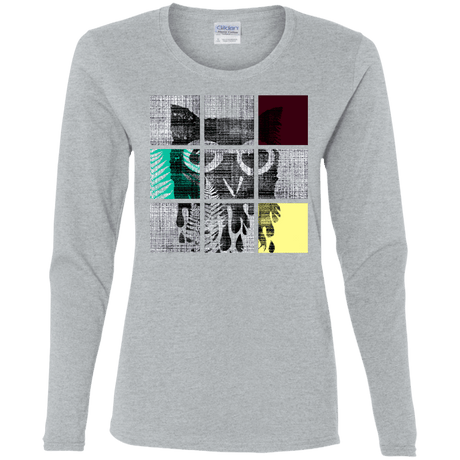 T-Shirts Sport Grey / S Looking Glass Owl Women's Long Sleeve T-Shirt