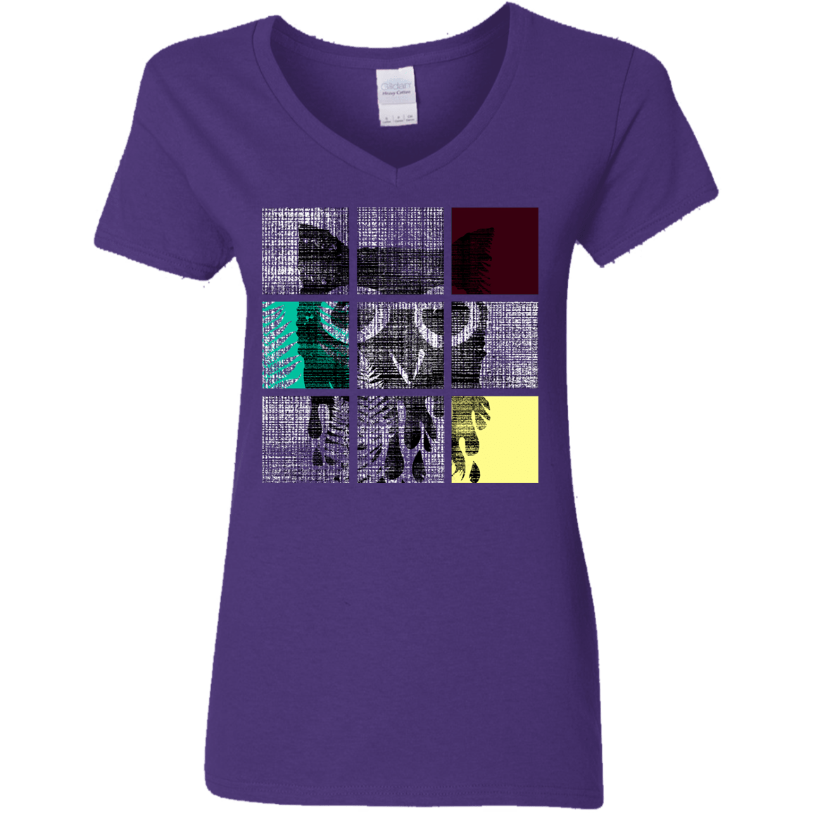 T-Shirts Purple / S Looking Glass Owl Women's V-Neck T-Shirt