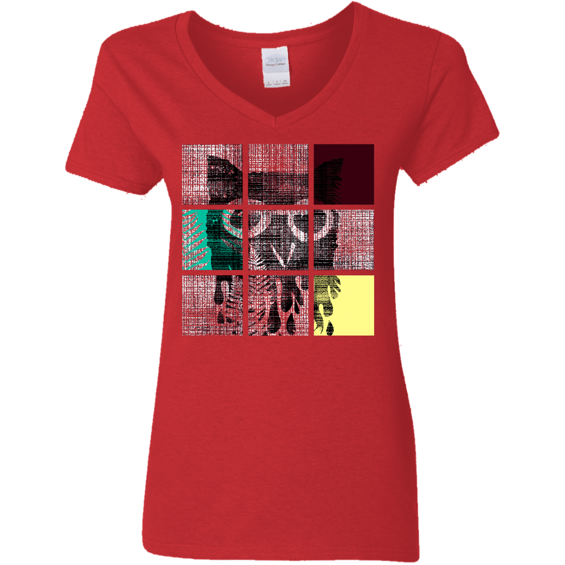 T-Shirts Red / S Looking Glass Owl Women's V-Neck T-Shirt