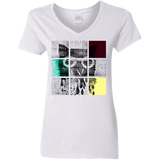 T-Shirts White / S Looking Glass Owl Women's V-Neck T-Shirt