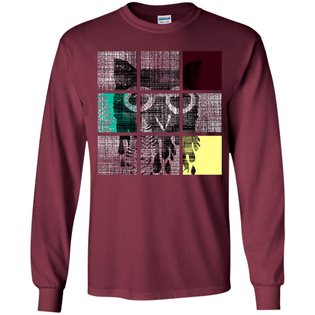 T-Shirts Maroon / YS Looking Glass Owl Youth Long Sleeve T-Shirt