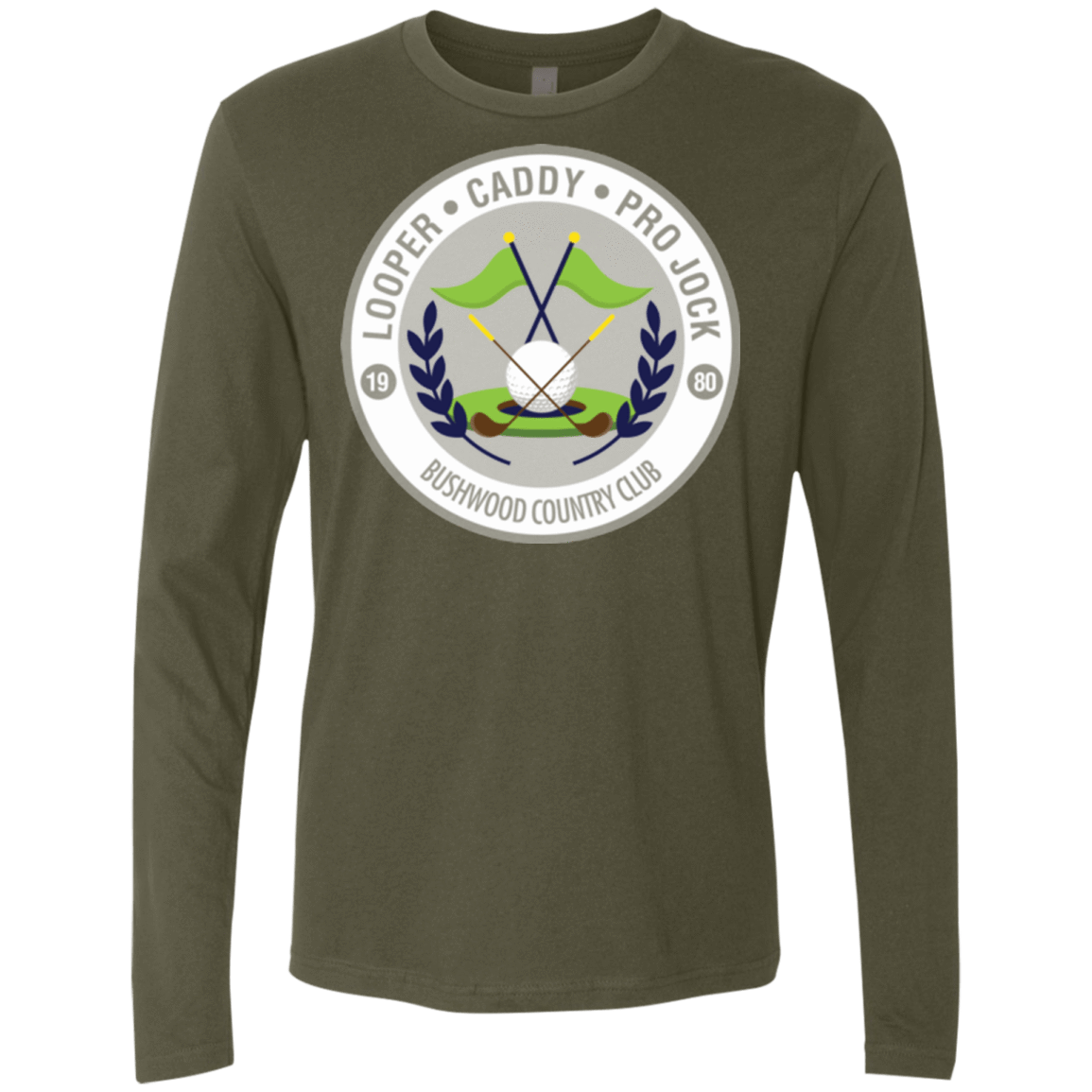 T-Shirts Military Green / Small Looper Men's Premium Long Sleeve