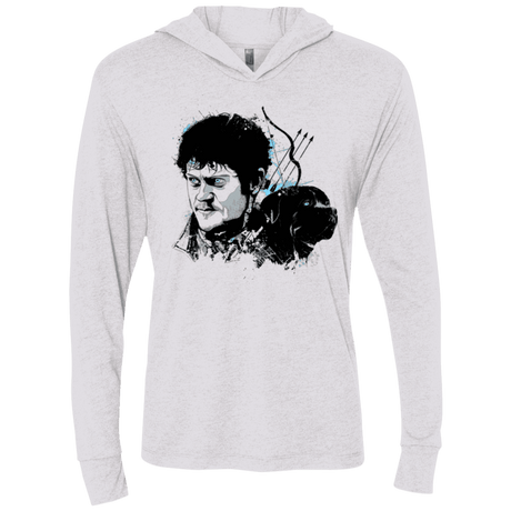 T-Shirts Heather White / X-Small LORD BOLT ON Triblend Long Sleeve Hoodie Tee